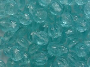 MB-04-60110 Teal (Light Blue Zircon) Melon Beads 50 Pc. - Afbeelding 1