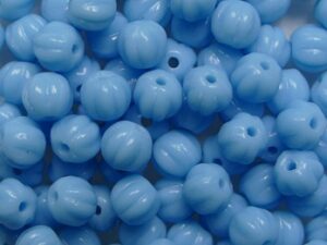 MB-04-63030 Opaque Blue Turquoise Melon Beads 50 Pc. - Afbeelding 1