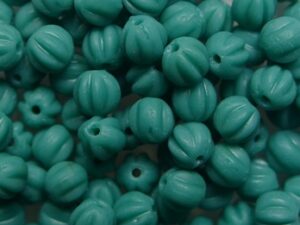 MB-04-63150-84110 Opaque Matte Persian Turquoise Melon Beads 50 Pc. - Afbeelding 1