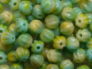 MB-04-S0540 Opal Aqua Cream Melon Beads 50 Pc.