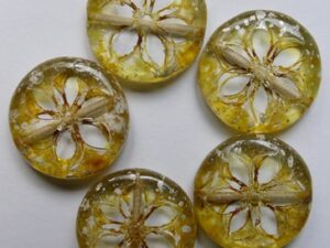 0030369 Crystal Senegal Silver Flower Beads 3 Pc. - Afbeelding 1