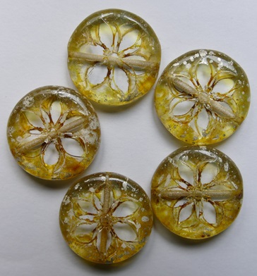 0030369 Flower Bead 18 mm Crystal Senegal Silver color 00030-15681