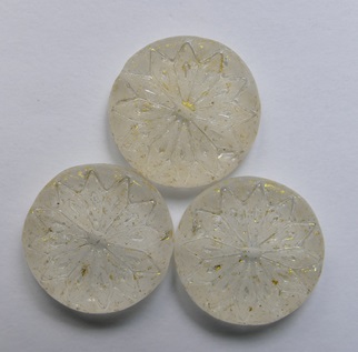 0150209 Origami Flower Bead 8 mm Matte Crystal Golden Sprinkle color 00030-84100-54902