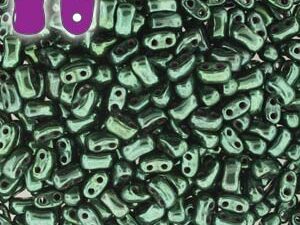 BO-23980-14495 Bi-Bo Beads Jet Green Metallic Luster 10 gram