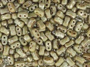 BO-43020-43400 Bi-Bo Beads Opaque Grey Silver Picasso 10 gram - Afbeelding 1
