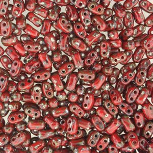 BO52-93200-43400 Bi-Bo Opaque Red Silver Picasso