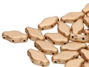 NV-00030-01710 Matte Metallic Flax (Silky Gold) Navette Beads 10 gram
