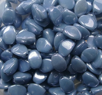 PI-03000-14464 Pinch Bead 5x3 mm Chalk White Blue Luster color 03000-14464