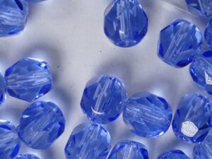 FP1-06-30020 Light Sapphire Czech Glass Facet Firepolish 6 mm 25 stuks