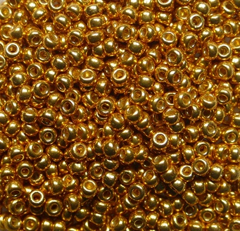 m-11-4203 Miyuki Rocailles 11-0 Duracoat Galvanized Yellow Gold color 4203