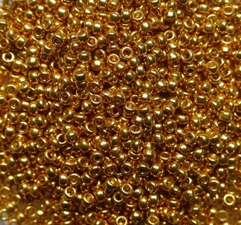 m-15-4203 Miyuki Rocailles 15-0 Duracoat Galvanized Yellow Gold color 4203