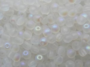 03-R-00030-28771 Matte Crystal AB rond 3 mm. 100 stuks - Afbeelding 1