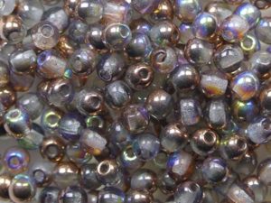 03-R-00030-98533 Crystal Copper Rainbow Round 3 mm. 100 Pc. - Afbeelding 1