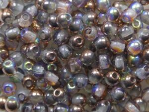 03-R-00030-98533 Crystal Copper Rainbow Round 3 mm. 100 Pc. - Afbeelding 1