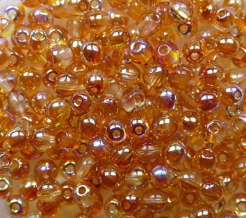 03-R-00030-98535 Crystal Brown Orange Rainbow Round 3 mm. 100 Pc. color 00030-98535