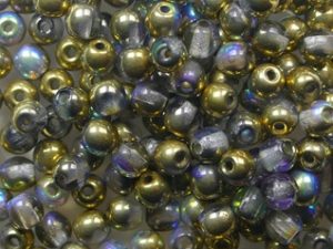 03-R-00030-98536 Crystal Golden Rainbow Round 3 mm. 100 Pc. - Afbeelding 1