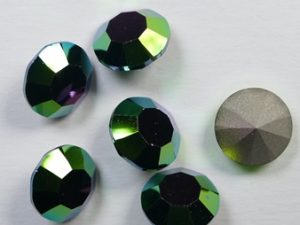 PrC-39-CPG Crystal Peacock Green Maxima Chaton, ss39, Preciosa,