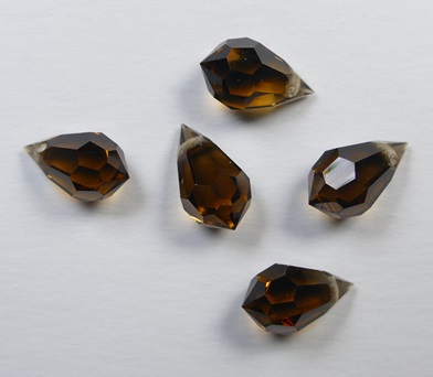 PrD-681-6-TOSM Smoked Topaz Drops 681 6x10 mm