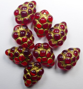 0050349 Siam Ruby Gold Washed Druiventrosje color 90080-54302