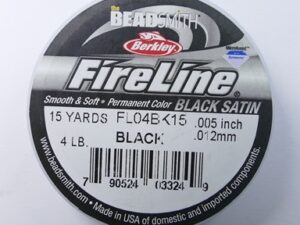 FL04BS15 Fireline Black Satin 4 LB. 0.12 mm. 15 Yards