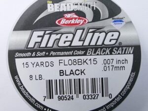 FL08BS15 Fireline Black Satin 8 LB. 0.17 mm. 15 Yards