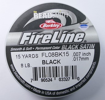 FL08BS15 Fireline Black Satin 8 LB. 0.17 mm. 15 yard
