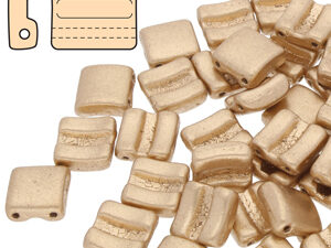 FX-00030-01710 Matte Metallic Flax 2-Hole Fixer Bead Horizontaal 5 gr.