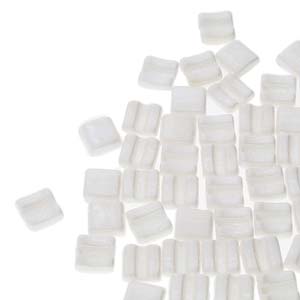 FX-03000-14400 Chalk White Luster Fixer Beads 8x7 mm Horizontaal color 03000-14400