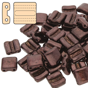 FX-23980-14415 Jet Dark Bronze Fixer Beads 8x7 mm Horizontaal color 23980-14415
