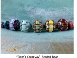 FI Giant's Causeway Beaded Bead by Nela Kábelová Free Pattern bij Fixer Bead of Miyuki Tila
