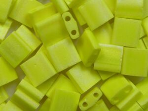 TL-0404FR Opaque Matte Yellow AB Miyuki Tila Beads 5x5 mm