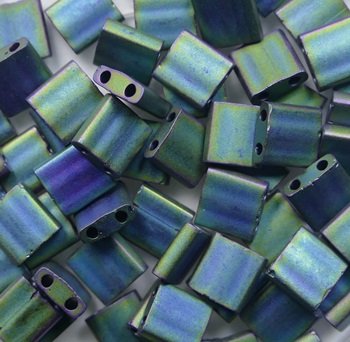 TL-2064 Matte Metallic Blue Green Iris Miyuki Tila Bead color 2064