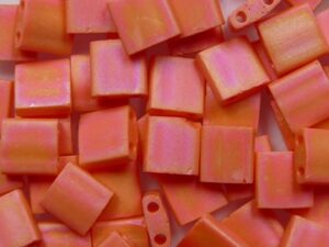 TL-0406FR Opaque Matte Orange AB Miyuki Tila Beads 5x5 mm