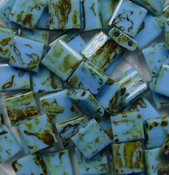 TL-4514 Opaque Seafoam Green Picasso Miyuki Tila Bead color 4514
