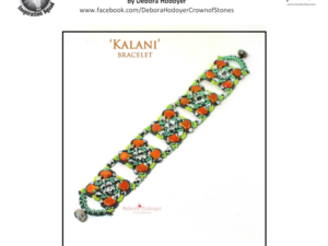 DB Kalani Bracelet by Deborah Hodoyer Free Pattern bij Ginko Bead, Miyuki Delica's of 3 of 4 mm Firepolish Facet