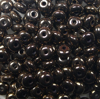 Jet Dark Bronze Rondelle 4x2 mm Jet Dark Bronze Rondelle 4x2 mm