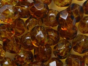 FP1-06-00030T Crystal Picasso Czech Glass Facet Firepolish 6 mm 25 stuks
