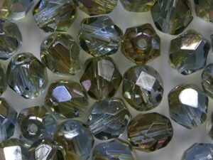 FP1-06-30020Z Light Sapphire Celsian Czech Glass Facet Firepolish 6 mm 25 stuks