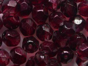 FP1-06-3702K Coated Berry Czech Glass Facet Firepolish 6 mm 25 stuks