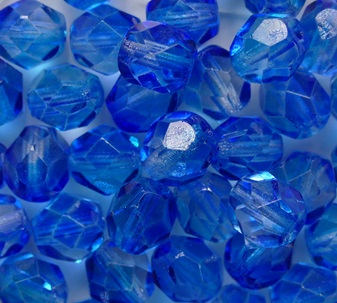 FP1-06-3803K Coated Crystal-Half Blue Firepolish 6 mm color K3803