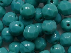FP1-06-63150 Persian Turquoise Czech Glass Facet Firepolish 6 mm 25 stuks
