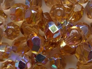 FP1-06-70130-28701 Dark Rosaline AB Czech Glass Facet Firepolish 6 mm 25 stuks