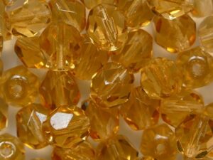 FP1-06-70990 Goldfish Czech Glass Facet Firepolish 6 mm