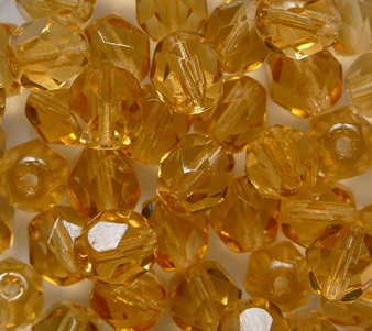 FP1-06-70990 Goldfish Czech Glass Facet Firepolish 6 mm FP1-06-70990 Goldfish Czech Glass Facet Firepolish 6 mm
