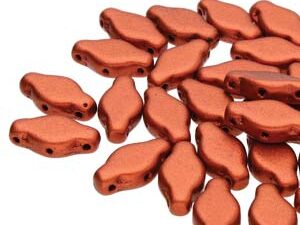NV-00030-01750 Matte Metallic Dark Copper Navette Beads 10 gram