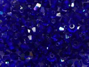 PrBIC-03-COBAB Cobalt Blue AB Preciosa bicones 3 mm 50 stuks - Afbeelding 1