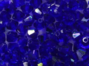 PrBic-04-COBAB Cobalt Blue AB Preciosa Bicones 4 mm 25 stuks