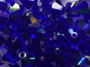 PrBic-06-COBAB Cobalt Blue AB Preciosa Bicones 6 mm 10 stuks