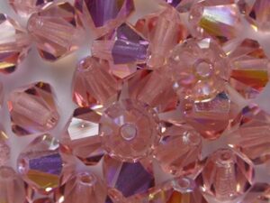 PrBic-06-ROPEAB Rose Peach AB Preciosa Bicones 6 mm 10 stuks