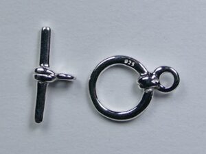 S34001 Sterling Zilveren kleine Toggle Clasp, 7,5x11 mm - Afbeelding 1